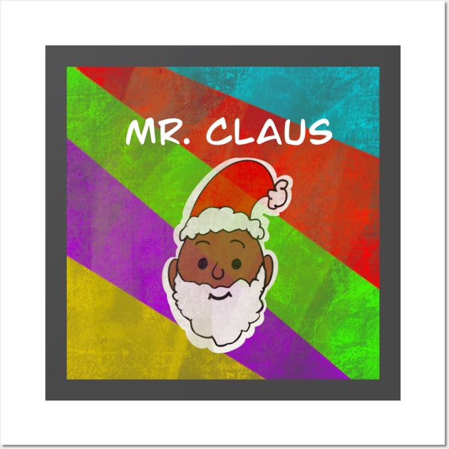 Multi coloreded Santa Wall Art by Stephanie Kennedy 